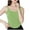 #13 Green, variant on XUNKUSGA Women Tank Tops with Built In Bra Square Neck Ribbed Basic Cami Shirts Bodycon High-Low Hem Camisole Tops Work Out Summer Outfits S-XL