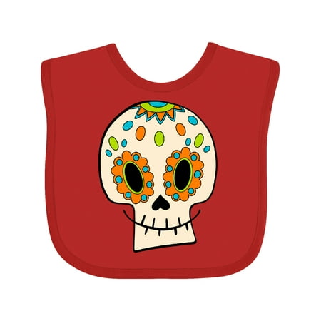 

Inktastic Smiling Sugar Skull for Day of the Dead Gift Baby Boy or Baby Girl Bib