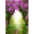 thumbnail image 2 of YUSDECOR 5x7ft Purple Flower Photo Backgrounds Green Spring Photography Backdrops, 2 of 3