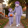 thumbnail image 2 of Minjewel Big Mouth Monster Onesie Adult - Matching Couple Pajama Loungewear Sleepwear Jumpsuit Cartoon Costume for Men Women (No Accessories),Light Purple XL, 2 of 3