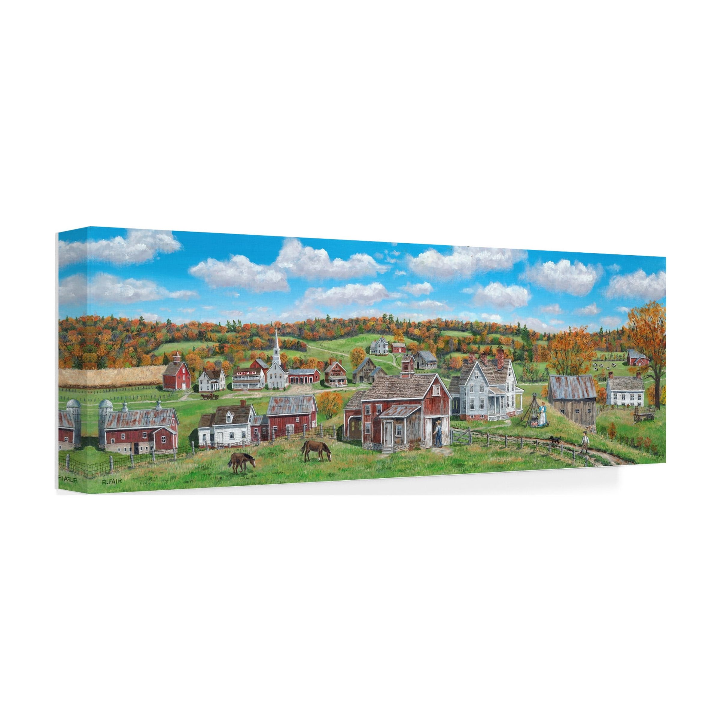 Canvas Wall Art - Bob Fair 'Making Soap' Wall Art for Living Room, Bedroom, or Office DÃ©cor by Trademark Fine Art - 32 x 10 Inches