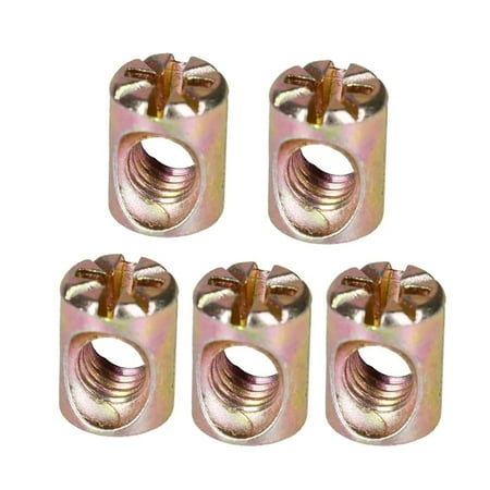 

ZX Barrel Bolts M6 Cross Dowel Phillips Horizontal Hole Nut Hammer Embedded Nut for Furniture Beds Crib Wood Chairs Zine Iron (Color : M6 (5Pcs) Size : 12mm)-0810