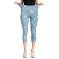 thumbnail image 5 of TaTaai Womens Printed Slim Fit Capri Leggings Yoga Pants with Pockets High Waist Stretchy Trousers Bottoms for Daily Gym, 5 of 8