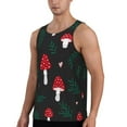 thumbnail image 2 of Fotbe Amanita Mushroom Pattern Men's Quick Dry Workout Tank Top Gym Muscle Tee Fitness Bodybuilding Sleeveless T Shirt Breathable Workout Shirt-3X-Large, 2 of 9