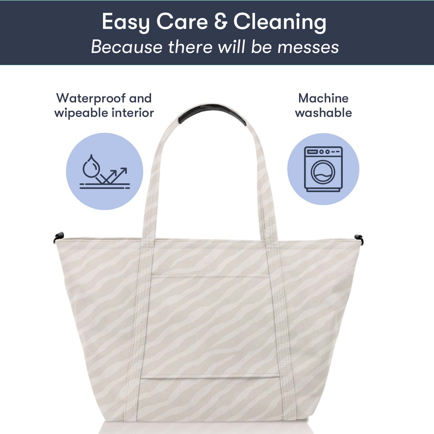 Colugo The Diaper Tote, Baby Diaper Tote Bag, Dune Zebra