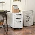 thumbnail image 2 of HOMCOM 3 Drawer File Cabinet with Hanging Bars for Letter A4 Size, White, 2 of 10