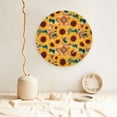 thumbnail image 5 of Zufioo Bohemian Sunflower Print Bone China Decorative Plate, Ceramic Dinner Plate with Stand Ceramic Decoration Homewares-8in, 5 of 6