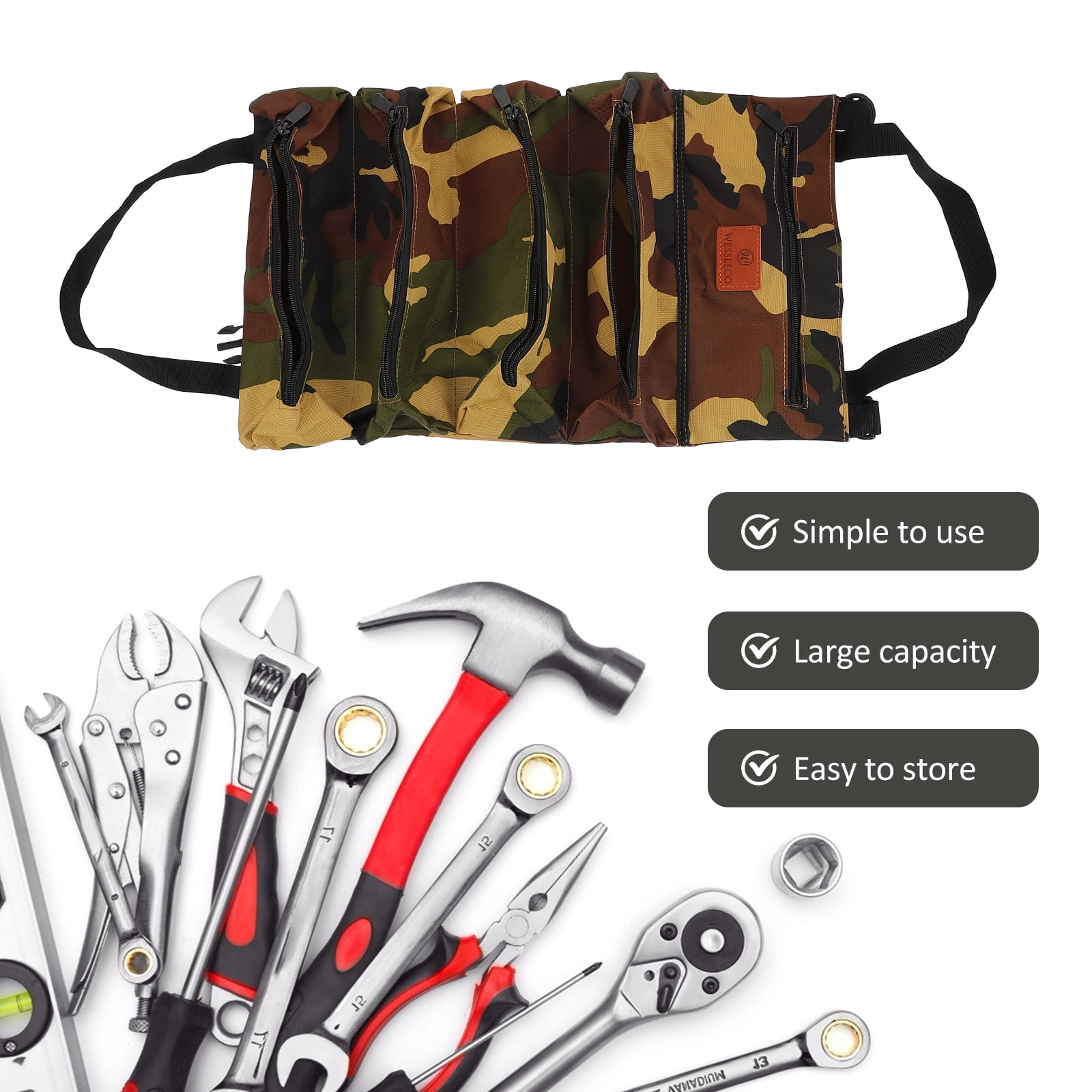 IMIKEYA Practical Large Capacity Electrician Tool Bag in Camouflage 2Pcs