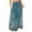 Cyan, variant on WTOBBY Women's Floral Print Flowy Maxi Skirt Bohemian Style Casual Summer Beach Long Skirt Elastic Waist Lightweight Tiered Pleated Skirt with Side Pockets,Blue L