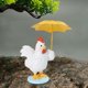 thumbnail image 5 of Estatua de pollo de resina, decoración creativa del hogar, figura de pollo para el jardín, escultura para sala de estar y cocina., 5 of 9