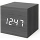thumbnail image 1 of Reloj despertador digital, luz LED de madera, mini cubo moderno, reloj despertador de escritorio, muestra la hora, fecha, temperatura, niños, dormitorio, hogar, dormitorio, viajes, negro, 1 of 5