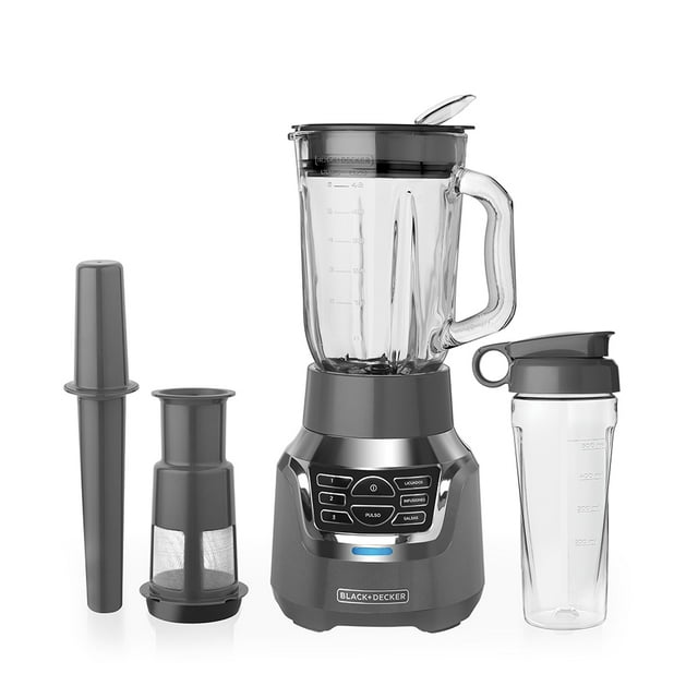 Licuadora Digital Black & Decker con Filtro Infusor de Jugos 3 en 1, 900 Watts, incluye Vaso Personal