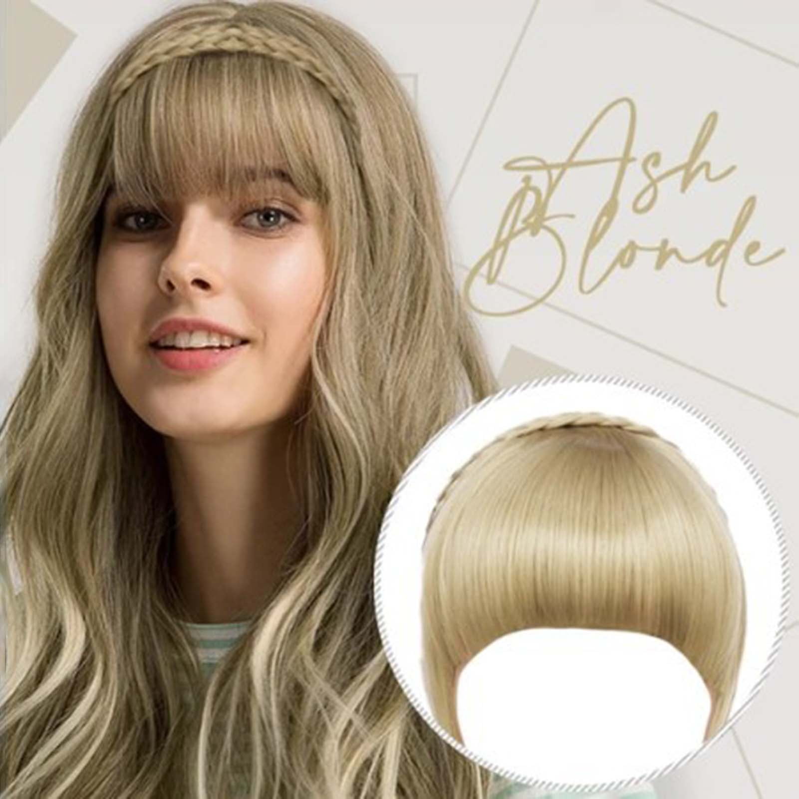 Travelwant Bangs Hair Clip in Bangs Hair Extensions Synthetic Flat Bang Front Face Fringe Bangs