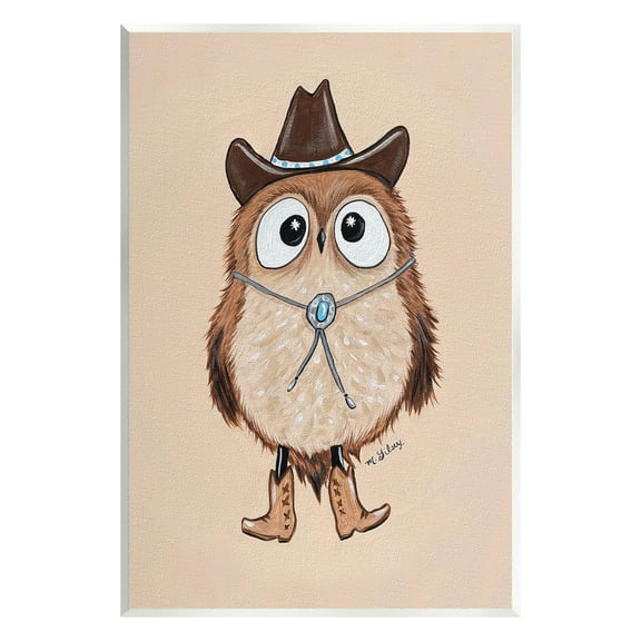 Stupell Industries Southwestern Cowboy Owl Animals & Insects Painting Unframed Art Print Wall Art, 10 x 15