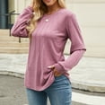 thumbnail image 5 of Womens Fall Fashion Long Sleeve Shirts Dressy Casual Pleated Basic Trendy Tops Winter Clothes 2025, 5 of 6
