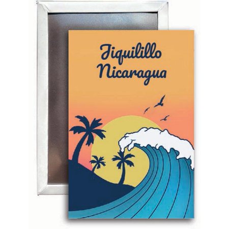 

Jiquilillo Nicaragua Souvenir 2x3 Fridge Magnet Wave Design