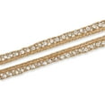thumbnail image 3 of Rhinestone Trim 1 cm. Opulent Diamonds On Metallic Braided Corded Polyester For Sewing & Upholstery - Champagne (5 Yards), 3 of 3