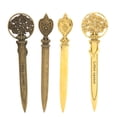 thumbnail image 3 of 4 Pcs Letter Openers, Zinc Alloy Letter Opener Tool, Retro Lightweight Compact Ergonomic Mail Opener Desktop Accessories For Home, Office And School, 3 of 8