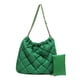 thumbnail image 1 of Bolso de hombro para mujer, moderno, versátil, ligero, cómodo, con diseño de rombos enrejado. Verde, 1 of 9