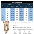 thumbnail image 2 of Havenx Men's Cotton Linen Pants Elastic Waist Drawstring Lantern Pants with Pockets Straight Leg Trousers Loose Fit Summer Beach Vacation Daily Jogger Pants,Khaki S, 2 of 5