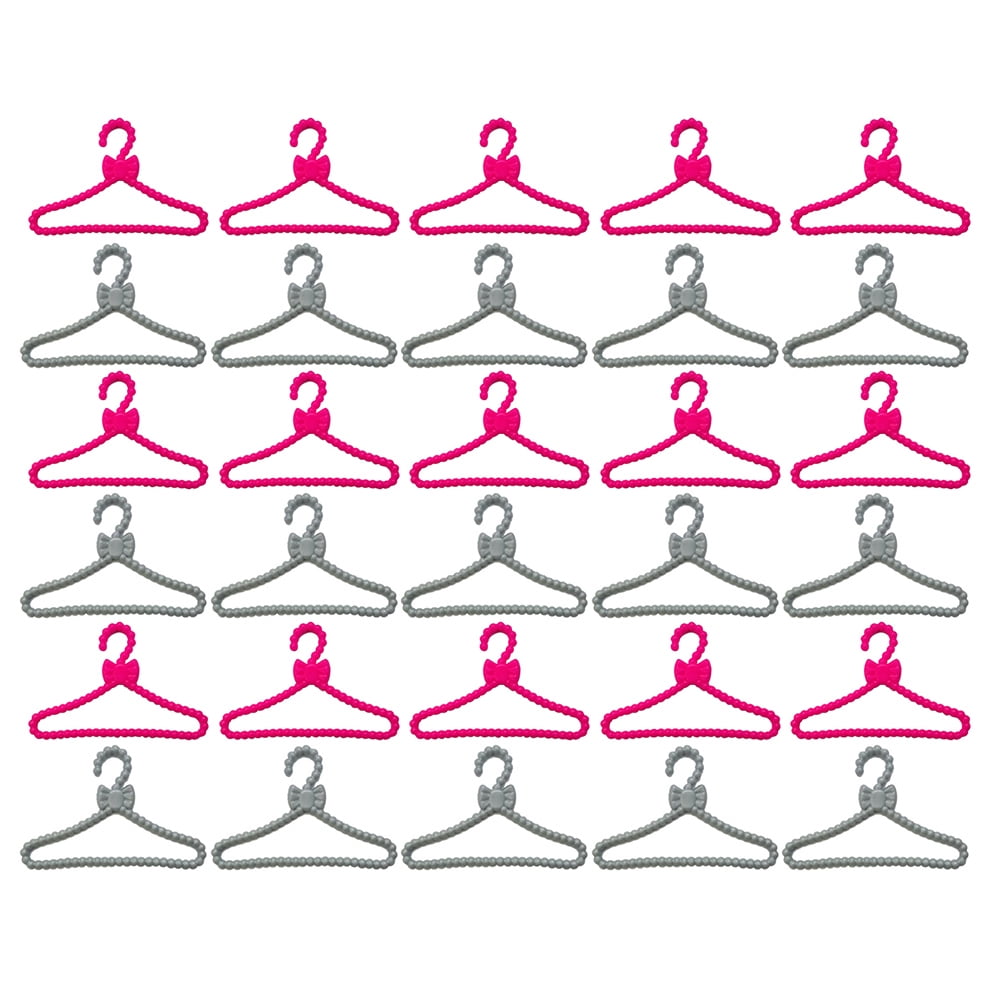 60pcs Mini Doll Dress Hangers Mini House Clothes Hanger Mini Coat