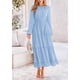 thumbnail image 3 of Vestido largo PRETTYGARDEN para mujer, elegante, con lunares suizos, azul claro, 3 of 9
