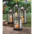 thumbnail image 3 of Zingz & Thingz 15.75" Bronze Solid Tall Contemporary Candle Lantern, 3 of 4