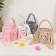 thumbnail image 5 of Easter Basket Plush Easter Bunny Long Ears Bags Easter Basket Rabbit Buckets Easter Tote Bags Children Gift Storage Handbag,White, 5 of 7