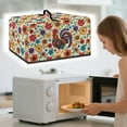 thumbnail image 3 of FOR U DESIGNS Rooster Chicken Floral Print Microwave Oven Dust Cover Wear-Resistan Microwave Oven Grill Covers Protector Dust-Proof Small Appliance Covers in Home and Office-L, 3 of 8