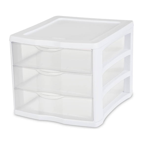 Cajonera Sterilite Blanca con 3 Cajones