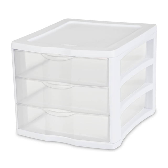 Cajonera Sterilite Blanca con 3 Cajones