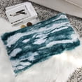 thumbnail image 6 of Home Soft Things Jacquard Faux Fur 2 Piece Throw Pillow Cover Set - Deep Teal - 14" x 26", 6 of 7