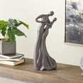 thumbnail image 2 of 7" x 18" Black Ceramic Dancing People Sculpture, by DecMode, 2 of 9