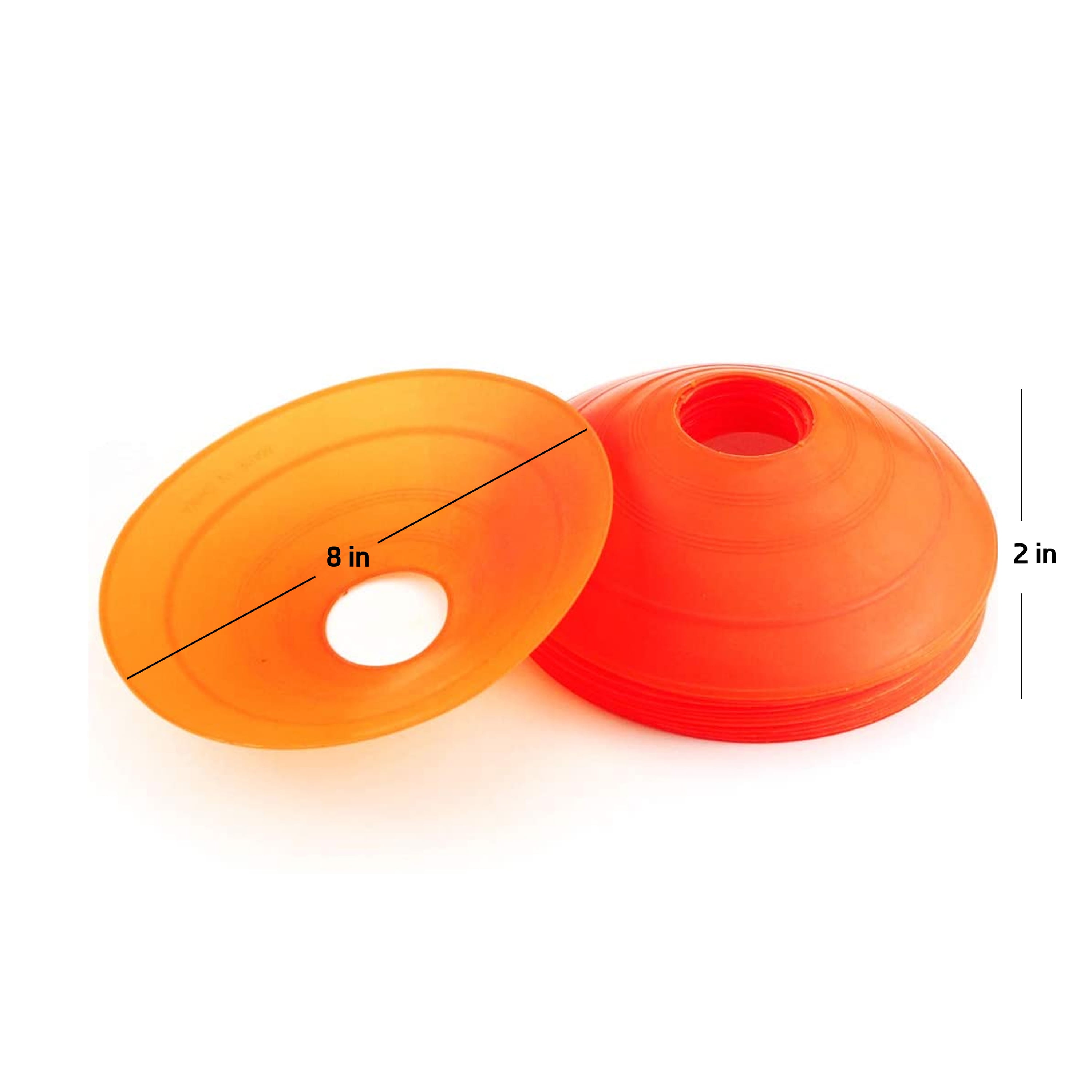Athletic Works Orange Low-Profile Track and Field Training Cones, 50 Pack, Plastic