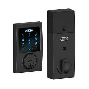 BE469ZPCEN622 12-342 10-116 Century Connect with Alarm Deadbolt - Matte Black