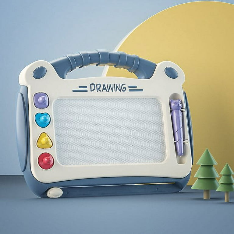 Fun Little Toys Magnetic Drawing Board Set for Kids and Toddlers. Large  Magna Doodle Writing Pad Comes with a Travel Size Sketch Doodle Board.Blue
