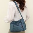 thumbnail image 3 of Stylago Retro Messenger Bag for Women Vintage Leather Crossbody Shoulder Purses Ladies Work Travel Handbags with Multiple Pockets Blue, 3 of 7