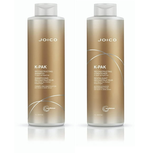 Joico K-PAK Ensemble Shampooing et après-Shampooing Quotidien pour Réparer les Dommages, 33.8 Onces
