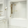 thumbnail image 5 of Vigo VG6074MGCL3458 Rialto 58" High X 34" Wide Hinged Frameless Tub Door - Matte Brushed, 5 of 6