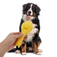 thumbnail image 2 of Unique Bargains 1 Pc Durable V Shape Tail Pet Grooming Brush for Dog for Cat 7.87"x3.07"x1.97" Yellow, 2 of 6