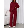 thumbnail image 3 of Conjunto Deportivo PRETTYGARDEN Rojo Vino 2 Piezas Sudadera y Pantalón Ancho M, 3 of 8