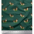 thumbnail image 1 of Soimoi Poly Georgette Fabric Grass & Boxer Dog Printed Fabric 1 Yard 52 Inch Wide, 1 of 1