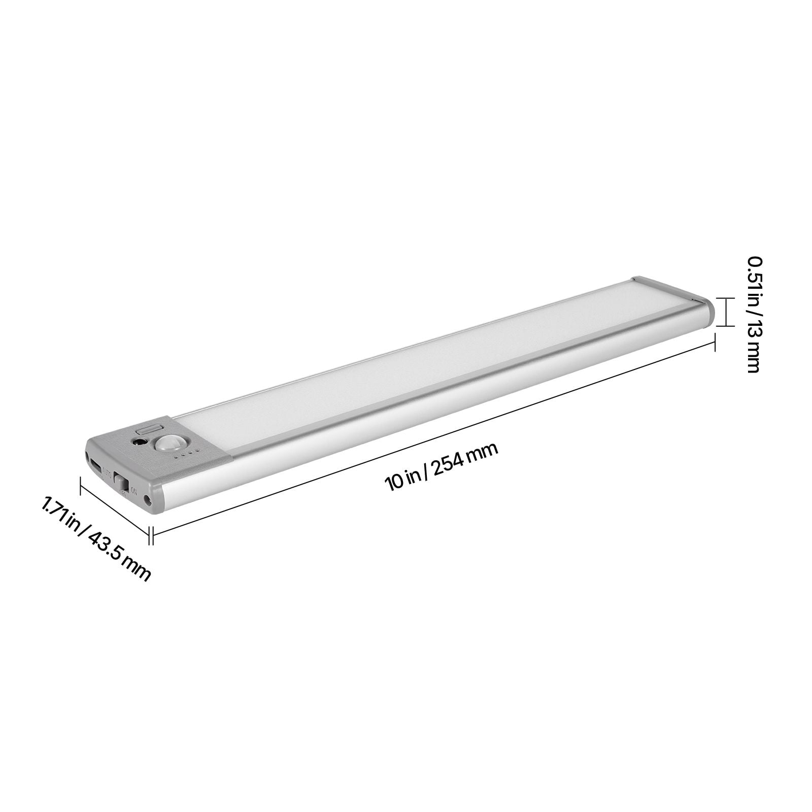 Under Cabinet Lighting 5-Pack, USB-C Rechargeable with 1700mAh Battery, Motion and Light Sensors, Dimmable 3 Color Temperatures, Tool-Free Magnetic Installation