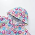 thumbnail image 6 of ITSAME Girls Hooded Zipper Coat Floral Print Long Sleeve Windproof Outerwear Kids Casual Fashion Jacket Multicolor Size 8, 6 of 9