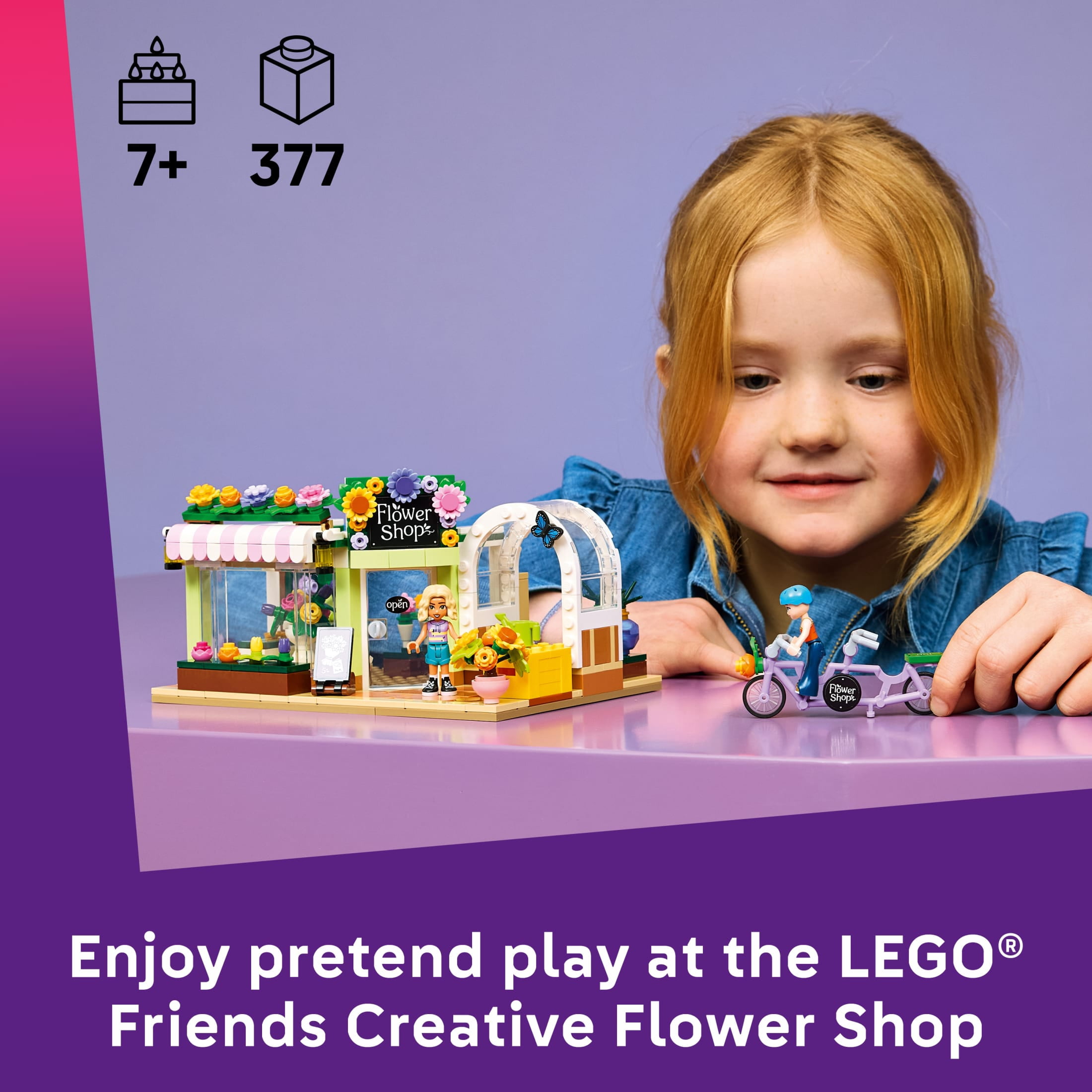 LEGO Friends Creative Flower Shop - Building Toy for Girls & Boys, Ages 7+ - Toy Figures & Playset for Kids - Includes 2 Minidolls - Gift for Birthdays - 42693