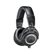 Audio-Technica ATH-M50X Professional Studio Monitor Headphones - Black, Professional Grade, Critically Acclaimed, with Detachable Cable