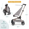 thumbnail image 2 of QinaQin Carriola ligera para bebé, compacta y plegable para viaje, apta para avión con bolsa de transporte, canastilla, freno trasero y toldo ajustable, 2 of 8