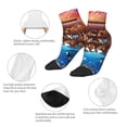 thumbnail image 3 of Goofa Animals On Noah's Ark2 Pattern Non Slip Socks with Grips for Elderly, Crew Socks Yoga Hospital Socks Cushioned Sole Gripper Socks for Men Women, 3 of 5