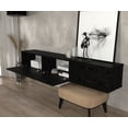 thumbnail image 4 of DORPEK, Floating Tv Stand for TVs up to 78", Entertainment Center with 3 Storage Cabinets, Picasso Tv Stand Sencron Black, Modern Wall Mounted Tv Unit, 1 Package, 4 of 6