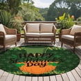 thumbnail image 4 of Round Rug 6Ft Washable Non-Slip, Happy St Patrick's Day Circle Area Rugs for Living Room Bedroom, Shamrocks Funny Beard Green Hat Indoor Floor Mats Carpet Runner for Home Decor Aesthetic, 4 of 8